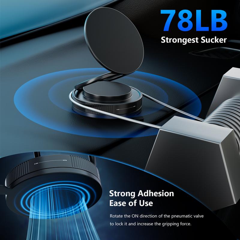 360° Adjustable Vacuum Magnetic Car Phone Holder, Magsafe Car Mount, For Your Car/Gym/Mirror Mount for iPhone & Android, Car Accessories 360° Adjustable Vacuum Magnetic Car Phone Holder, Magsafe Car Mount, For Your Car/Gym/Mirror Mount for iPhone & Android, Car Accessories