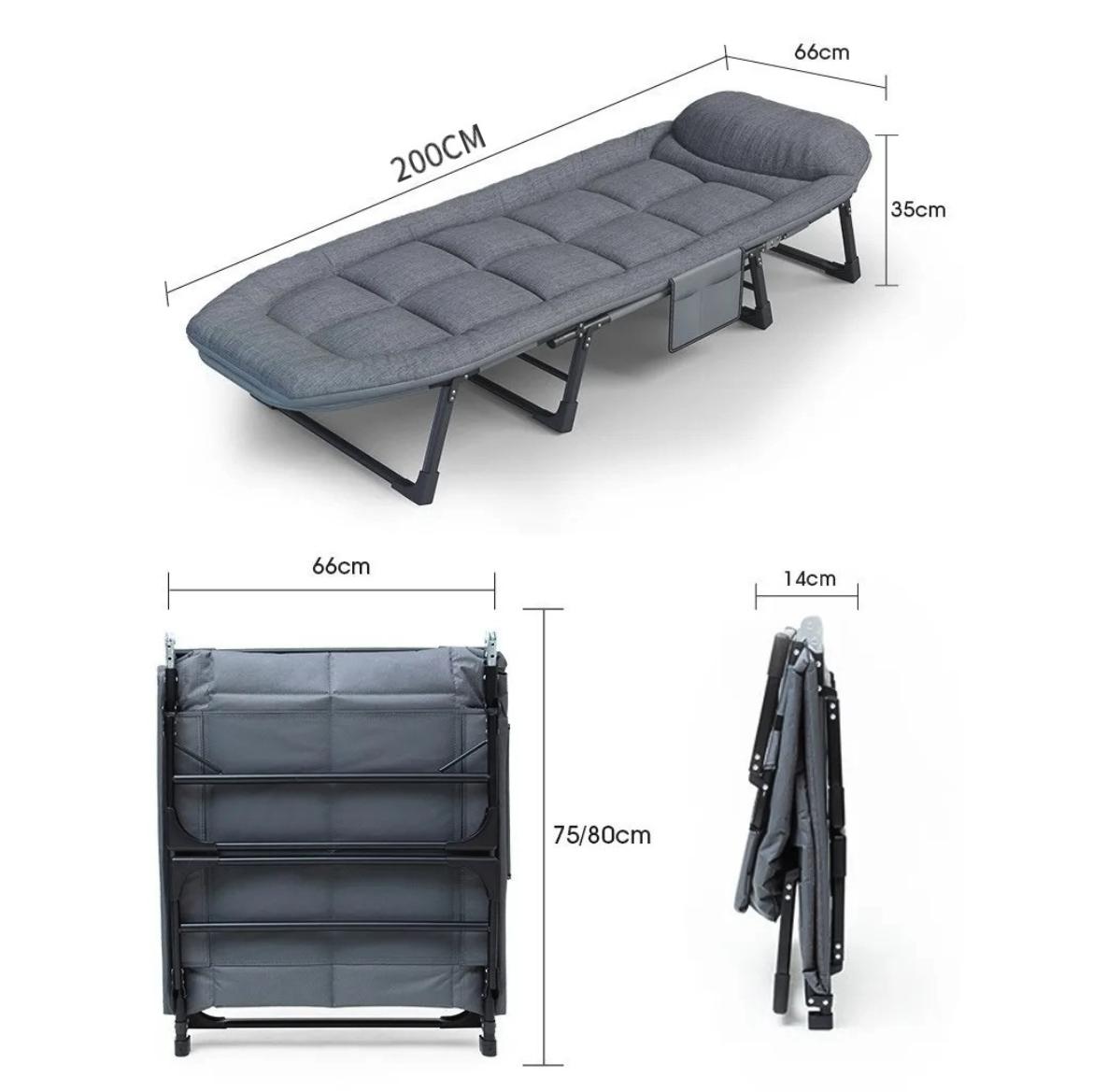 78.7”x26”x11.8” Foldable Bed with Memory Foam - 6-Position Adjustable & 700lb Capacity Picnic Chair Camping Lounger Outdoor Chair 78.7”x26”x11.8” Foldable Bed with Memory Foam - 6-Position Adjustable & 700lb Capacity Picnic Chair Camping Lounger Outdoor Chair