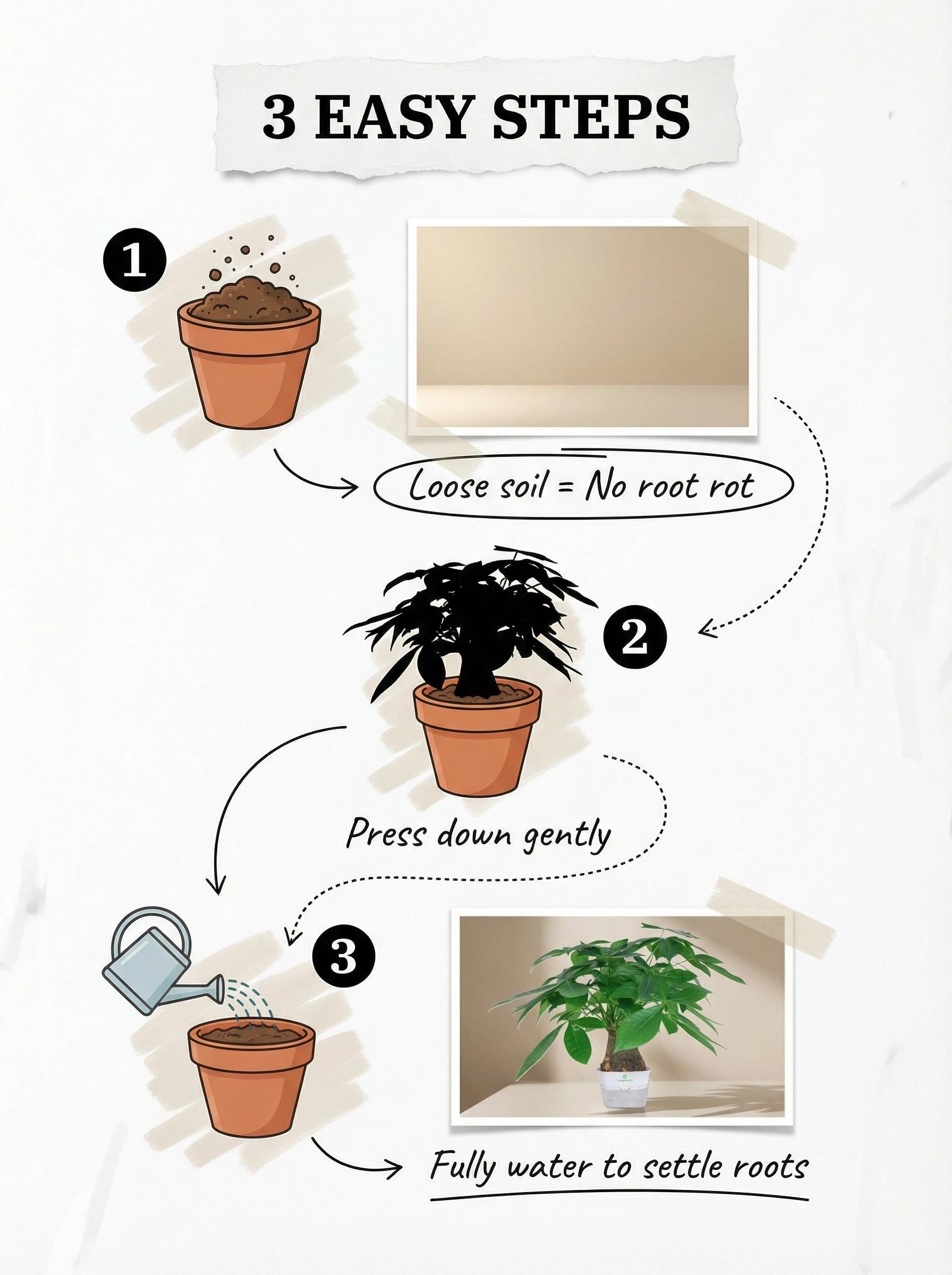 Money Tree Plant Live (Pachira Aquatica) – Easy Care Indoor Tree, Low Maintenance Lucky Houseplant, Beginner Friendly Potted Plant for Home, Office & Décor