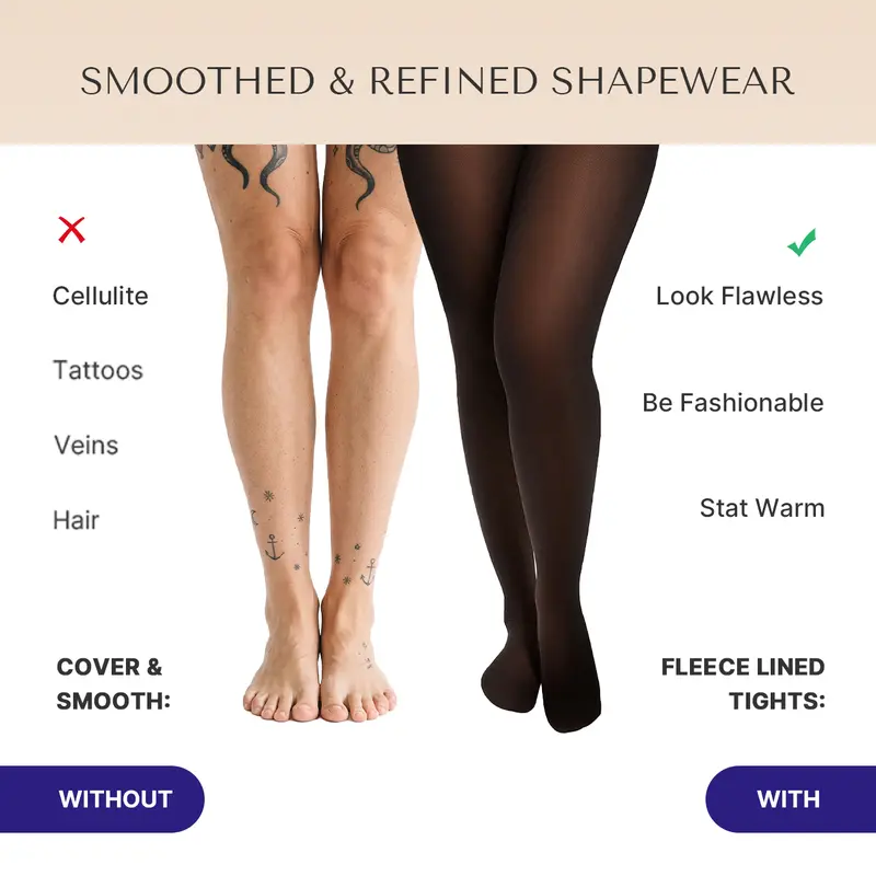 SHAPELLX Sheer-Panel with Fleece Lined Tights Stay-Warm Tummy Control Sheer Effect Tights Bodysuit Black Basic SHAPELLX Sheer-Panel with Fleece Lined Tights Stay-Warm Tummy Control Sheer Effect Tights Bodysuit Black Basic