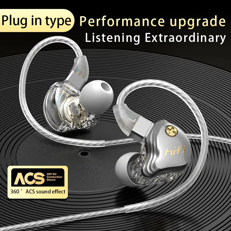HiFi Wired In-Ear Audio Earphones with Type-C Jack, Metallic Design, Detachable Cable, Stereo Sound, Built-in Mic & Call Controls, Noise Cancellation for Gaming, Sports, Electronic Device Compatibility