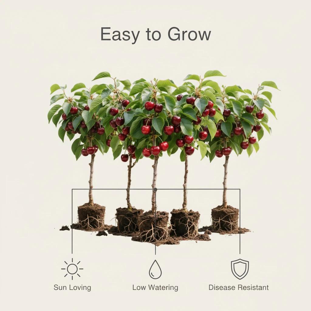 /Heirloom Non-GMO Cherry Live Plant Seedlings – Farm Grown Fruit Tree Starter for Home Gardens, Fast Growing High Yield /Heirloom Non-GMO Cherry Live Plant Seedlings – Farm Grown Fruit Tree Starter for Home Gardens, Fast Growing High Yield