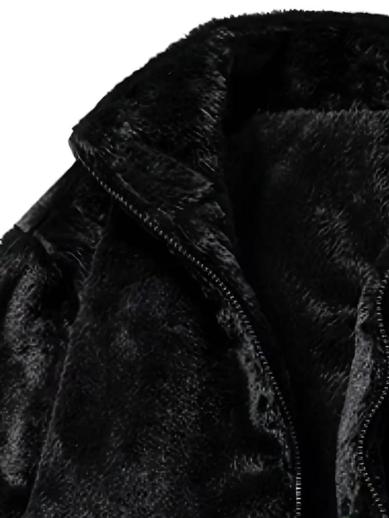TJL Men's Winter Mink Fur Coat Imitation Mink Velvet Thick Warm Short Hooded Jacket Plus Size Menswear Soft jackets old money outfits 1999 outfits men snow