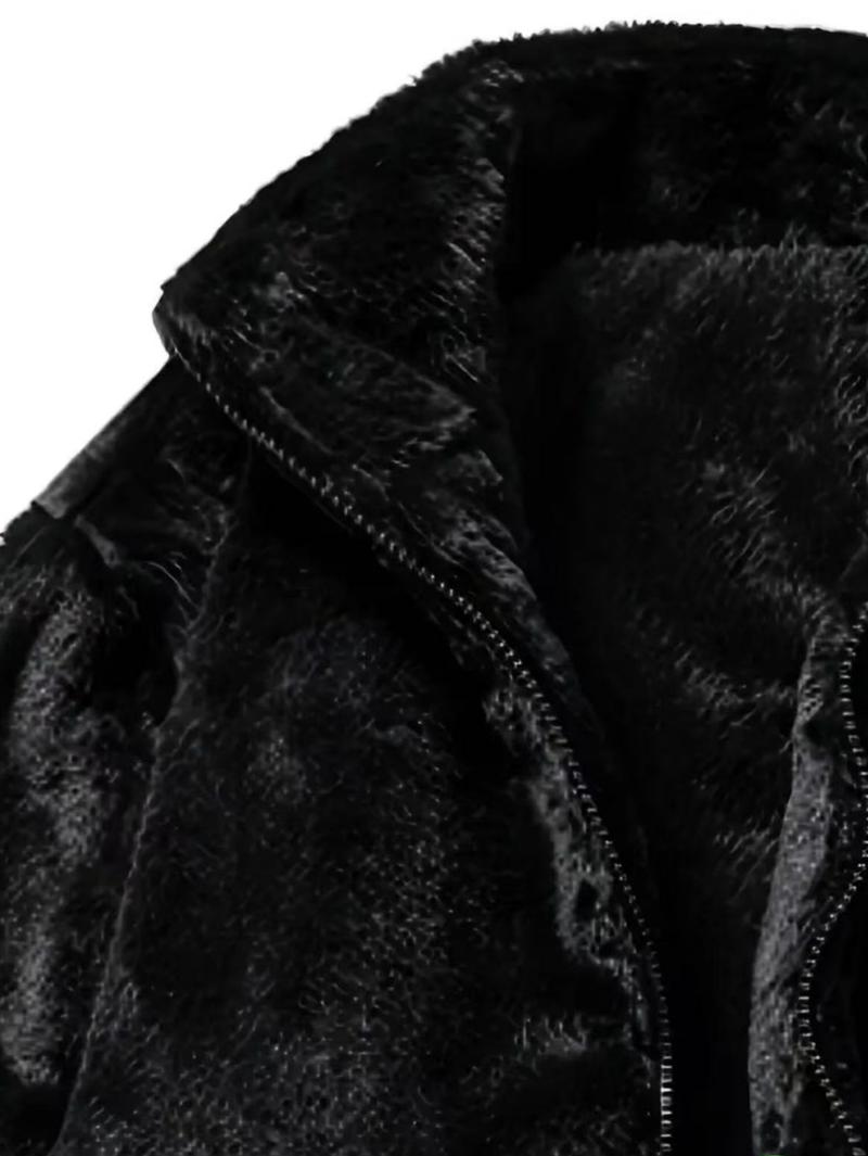 TJL Men's Winter Mink Fur Coat Imitation Mink Velvet Thick Warm Short Hooded Jacket Plus Size Menswear Soft jackets old money outfits 1999 outfits men snow