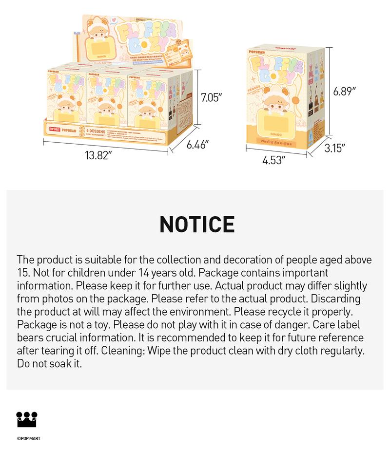 POP MART POP BEAN Fluffy & Cozy Series-Card Holder Pendant Blind Box