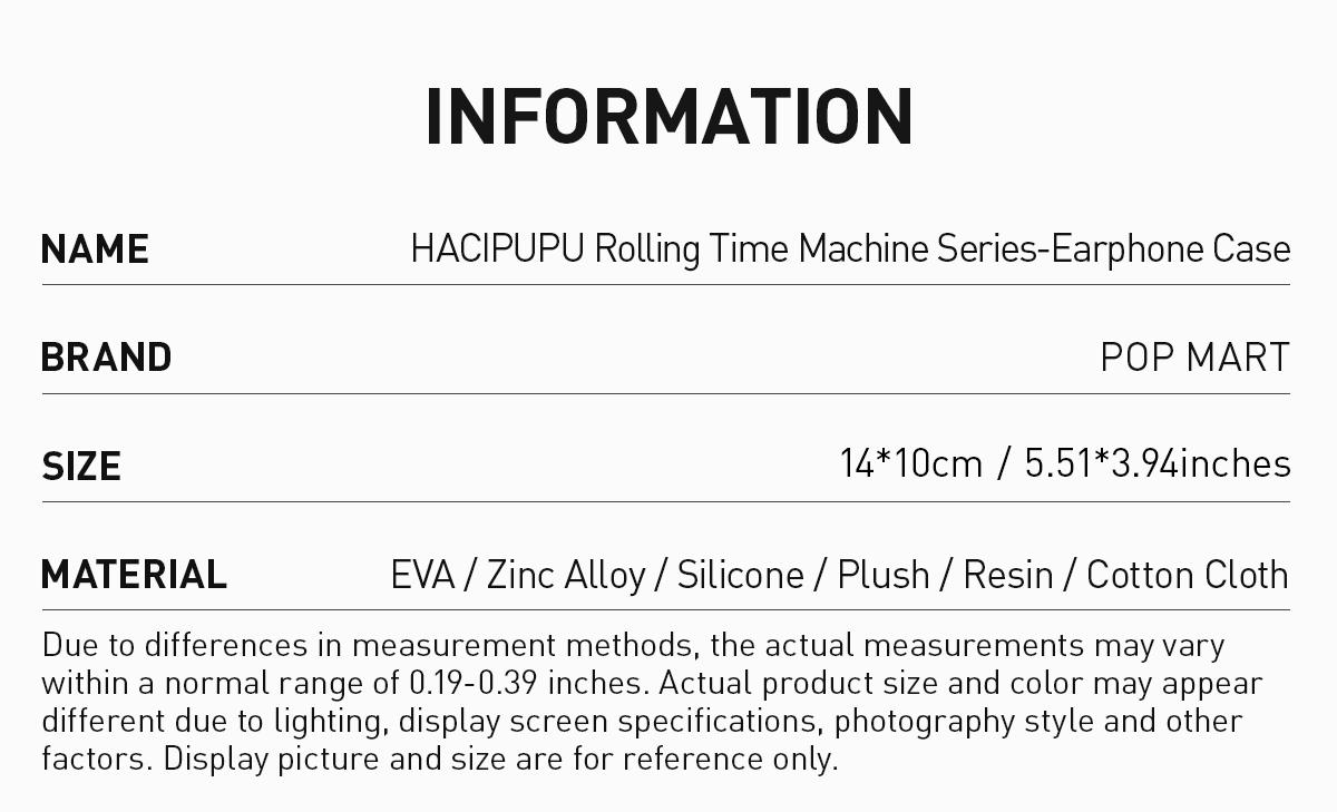 POP MART HACIPUPU Rolling Time Machine Series-Earphone Case