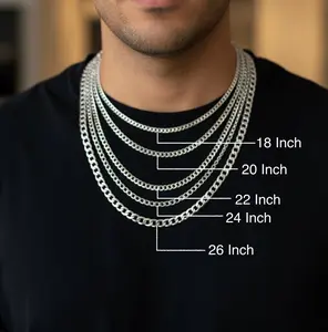 Sterling silver chain, 925 silver chain, Silver curb chain