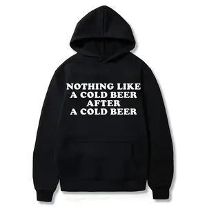 Nothing Like A Cold Beer After A Cold Beer Unisex Heavy Cotton Hoodie Y2K Edgy Hilarious Drinking Funny Humorous Meme Shirt Unhinged Viral Gift