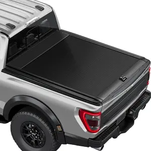 Retractable Truck Bed Tonneau Cover Compatible with 2015 2016 2017 2018 2019 2020 2021 2022 2023 2024 2025 2026 Ford F-150/Raptor/Lightning (5.5'/66" Bed) Retractable Truck Bed Cover Password Lock