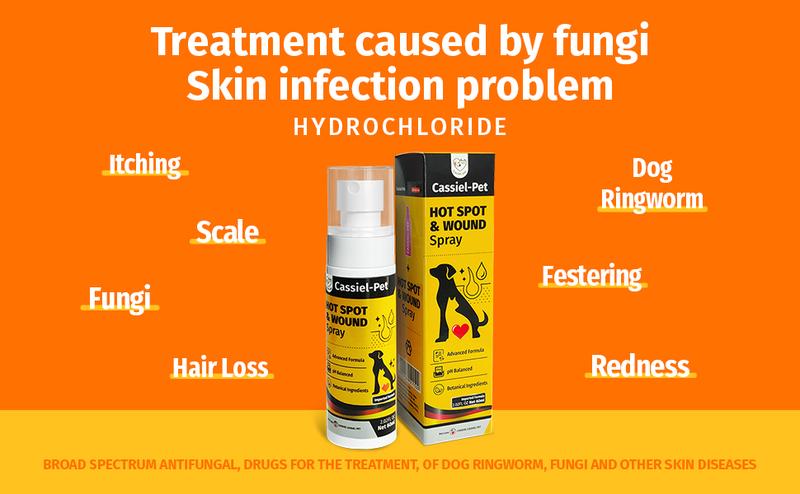 Cassiel Pet HOT SPOT&WOUND Spray,Pet Skin Sprays for Dogs&Cats-Nature Soothing Spray for Clean and Soft Skin,Reduces Itchy Scratching,Packaging upgrade