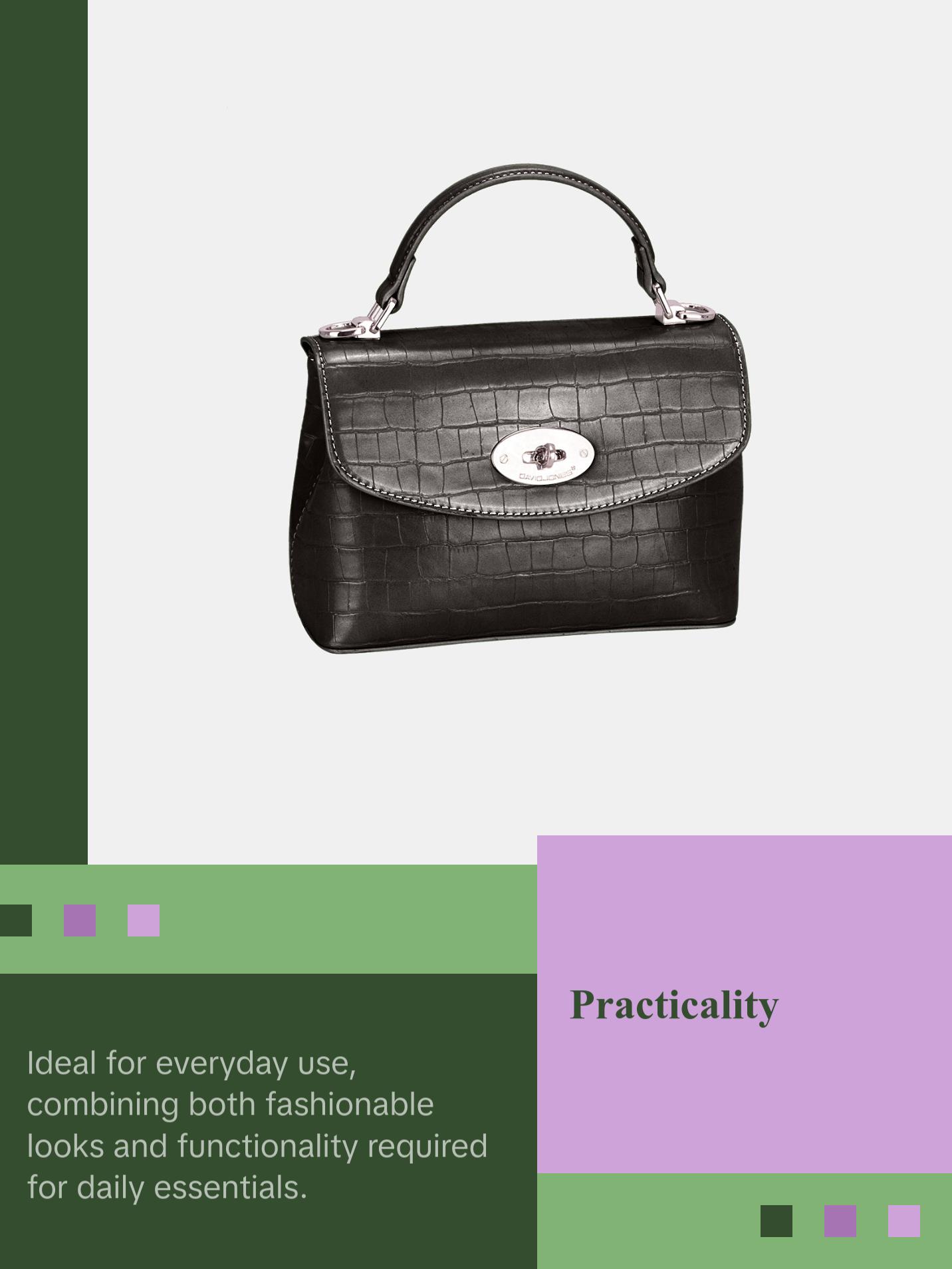 David Jones Texture PU Leather Handbag