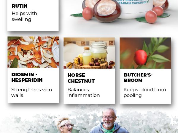 Vein Support Supplements Venease by PUREHEALTH RESEARCH - Natural Blood Circulation Supplement - with Horse Chestnut Extract, Rutin & Buthers Broom Extract, 60 Capsules Vein Support Supplements Venease by PUREHEALTH RESEARCH - Natural Blood Circulation Supplement - with Horse Chestnut Extract, Rutin & Buthers Broom Extract, 60 Capsules