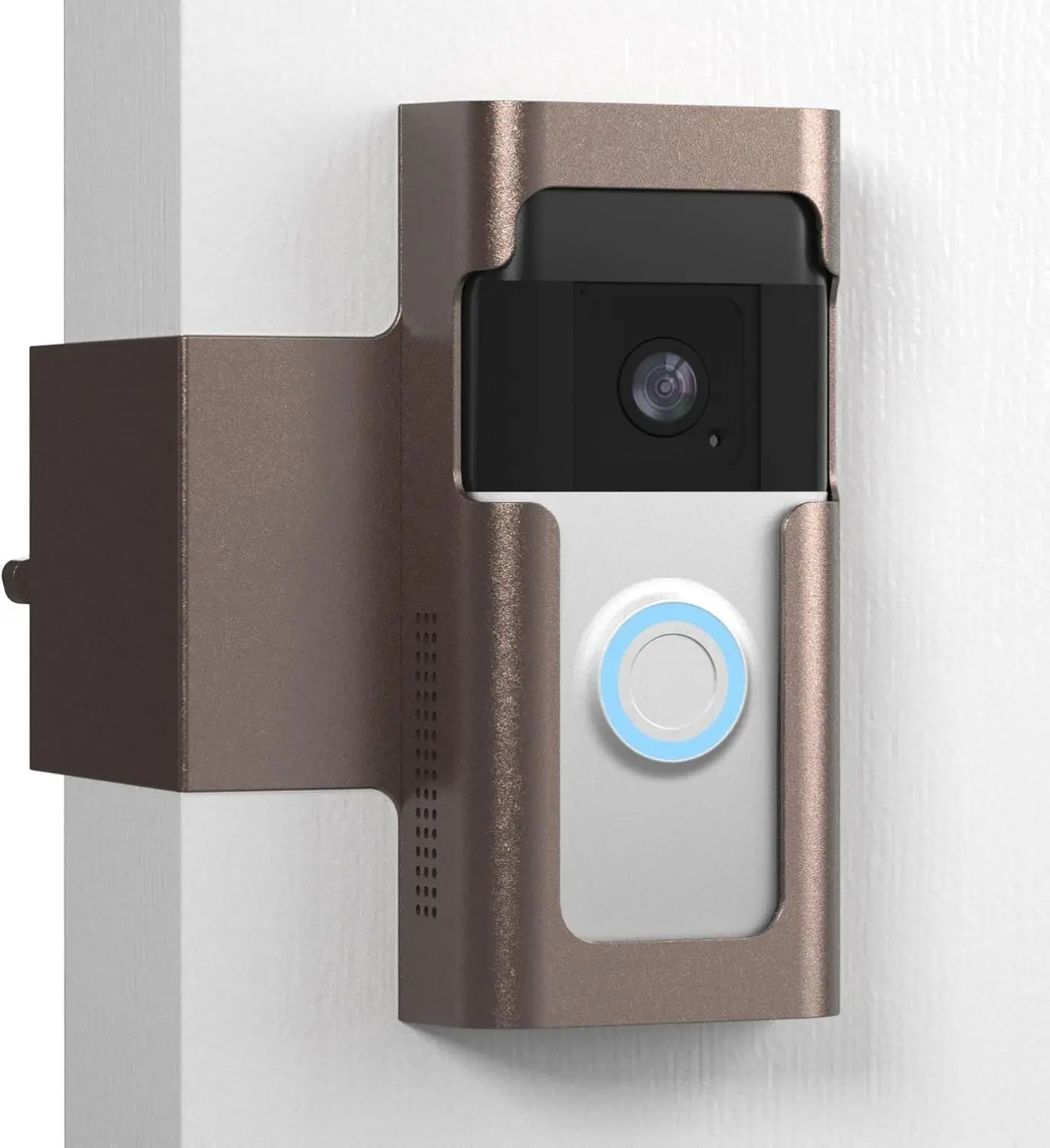 Anti Theft Ring Doorbell Mount for Blink & RING 2nd Gen No Drill No Damage Stainless Steel Security Mount for Inward-Swinging Doors with Silicone Pad for Safety