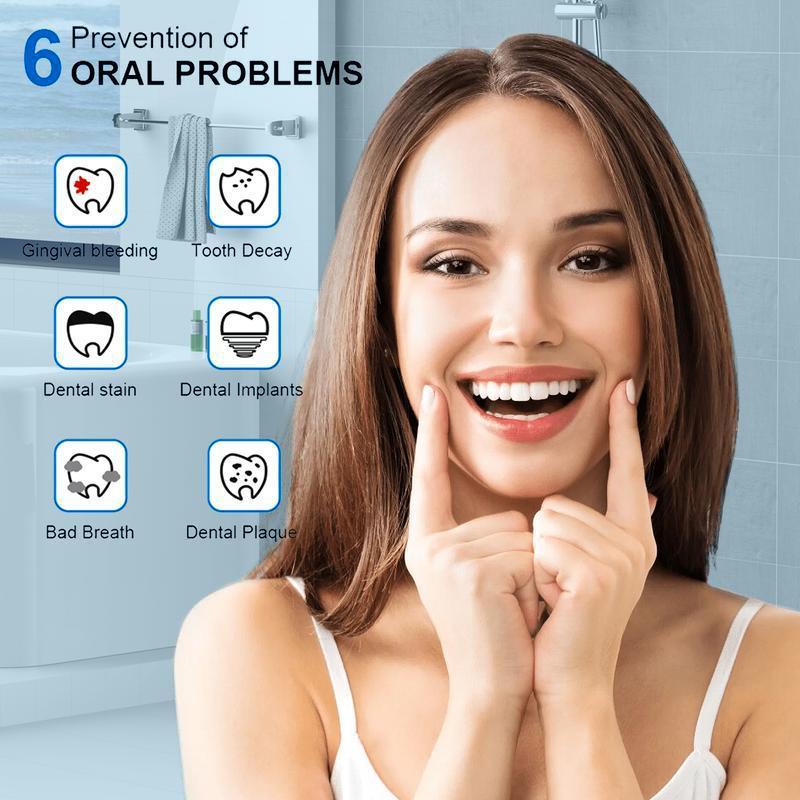 AILE Water Flosser,100 Modes for Teeth,Powerful and Rechargeable Oral Irrigator,LED Display,300ML Tank,IPX7 WP,Cordless Portable,Brace Care,Gift