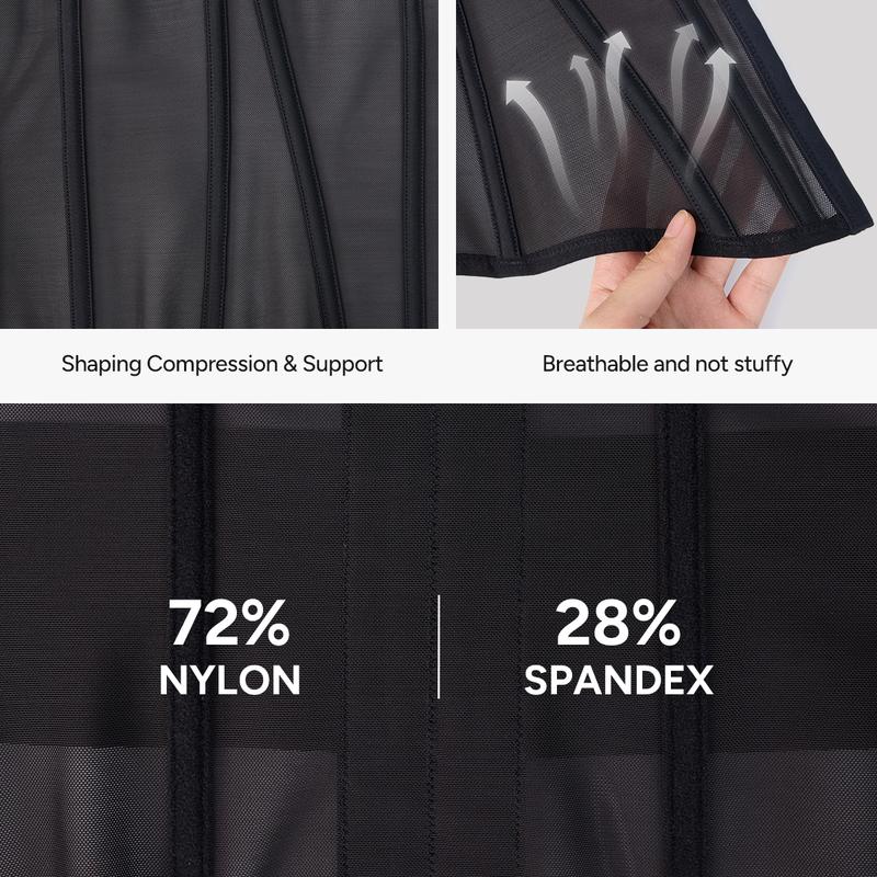 Nebility Women's Waist Trainer Belt with Built-in Steel Frame Double Wrap Waist Cincher Trimmer Ab Belt Tummy Control Body Shaper Firm Compression & Shaping basic shapewear tummy wrap waist trainer extreme