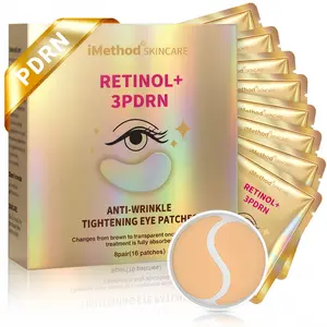 【8Pair+Free Gift 2Pair】iMethod Retinol + 3PDRN Anti-Wrinkle Eye Patches – Hydrating Under Eye Mask for Dark Circles, Puffiness & Fine Lines | Collagen Firming Eye Treatment