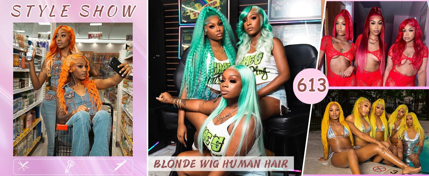 36 Inch 613 Lace Front Wig Human Hair 613 hd lace frontal wig 13x6 Blonde Lace Front Wigs Human Hair 150 Density Straight Lace Frontal Wigs HumanHair Pre Plucked With BabyHair For Women