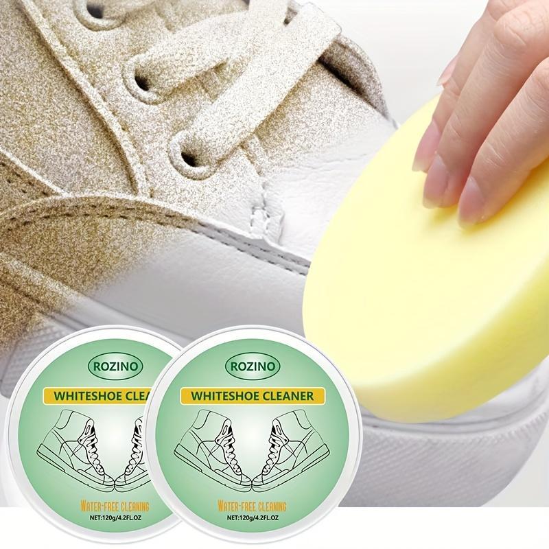 Rozino White Shoe Cleaner with Surfactant Water-Free Cleaning Stain Removal Protective Barrier 120g/4.2fl.oz
