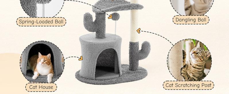 33 Inch-Cat Climbing Shelf,  Indoor Playhouse, Post Cascading Cat Climbing Shelf,Cozy Nest, Durable, Space-Saving Design, Gift for Pet Owners