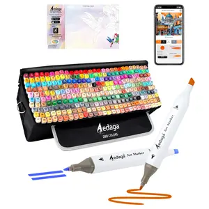 Aedaga Colorful Marker Pen Set 280 Vibrant Colors Dual Tip Paint Pens for Students & Adults Art Supplies Ideal for Painting & Coloring #TOP PICKS XK80
