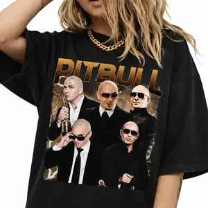 Pitbull Vintage Graphic T-Shirt – Mr Worldwide Rapper Concert Fan Tee