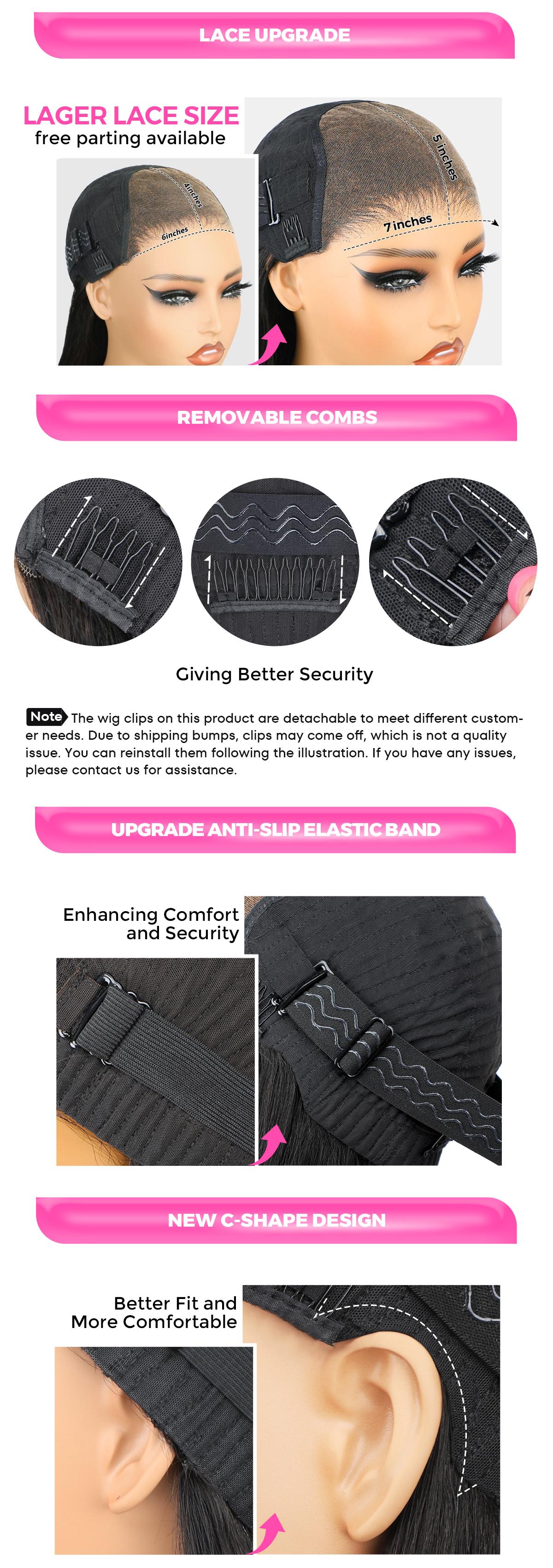 CurlyMe Wear Go Glueless Afro Kinky Curly Human Hair Wig Pre Bleached Tiny Knots Pre Cut 7X5 HD Lace Front Wig Pre Plucked Natural Hairline Beginner Friendly - Natural Black