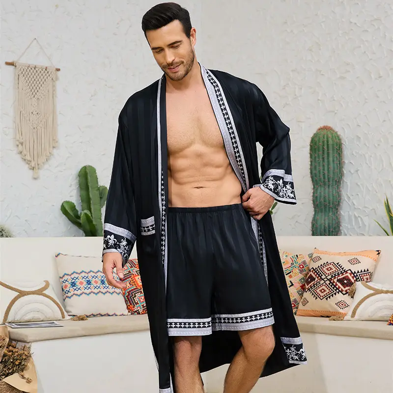 Dark Night Shadow (Men's Robe+Shorts)