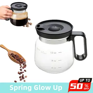 16 Oz Glass Coffee Mug – Coffee Pot Style, 16 Oz Glass Coffee Mug in Coffee Pot Shape, For Hot Teas, Hot Chocolate (1pcs)