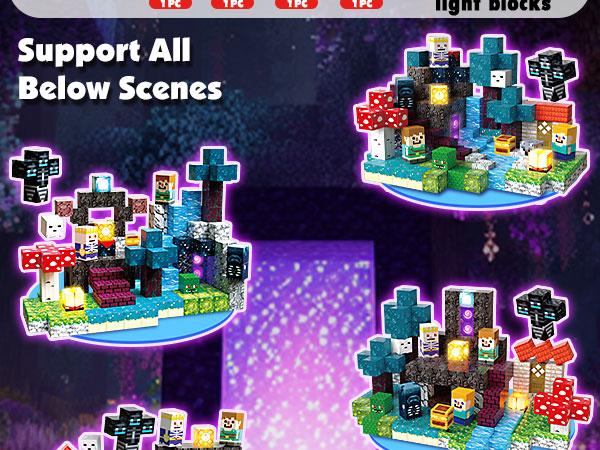 200PCS Magnetic Blocks with Light Blocks - Magnetic Blocks for Kids Ages 4 5 6 7 8 9 10, Magnetic Building Cubes, Magnetic Building Block, Birthday Gifts for 3-10 Years Old Boy Girls, STEM Toy