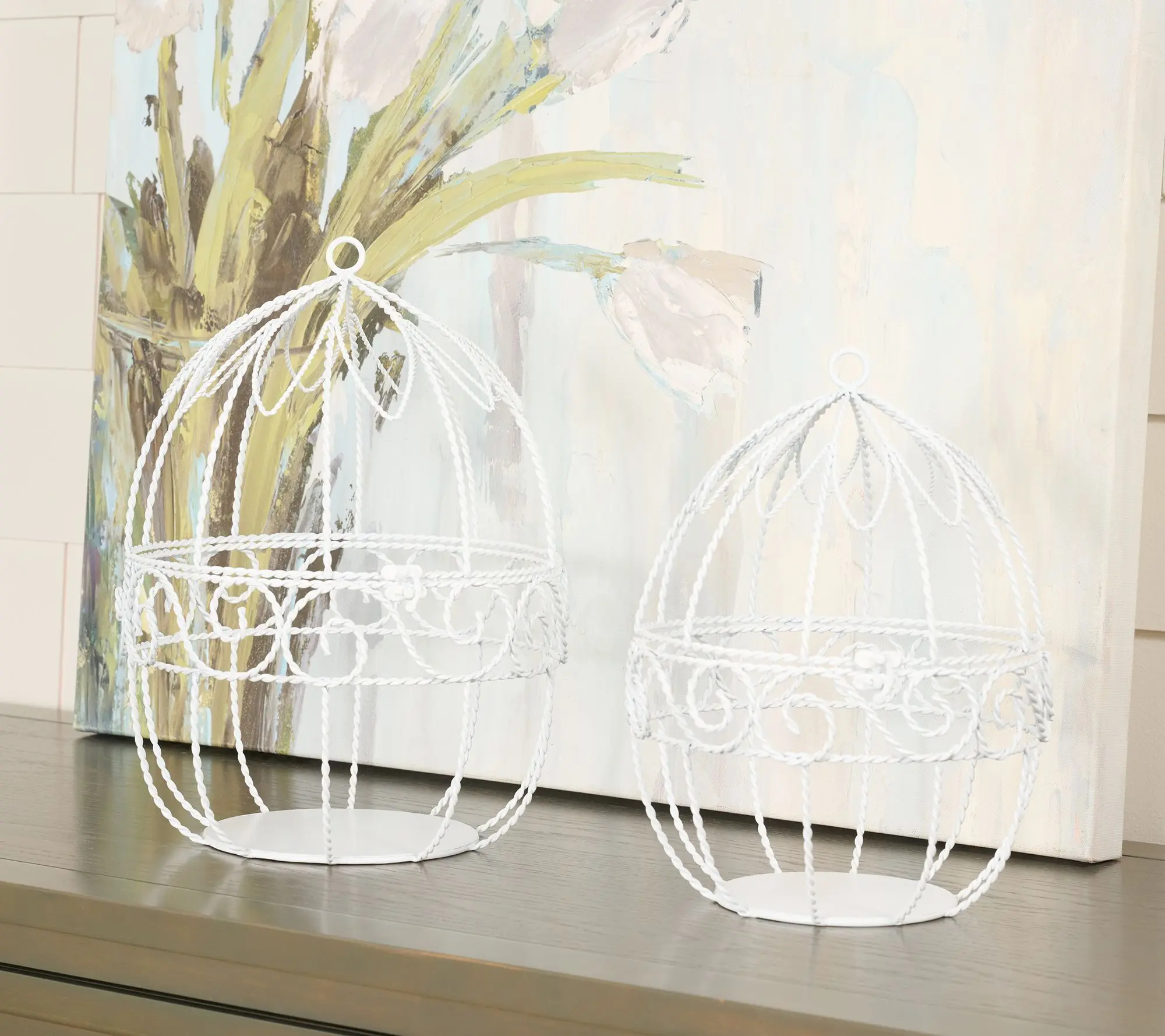 Set of 2 Indoor/Outdoor Nested Wired Eggs by Valerie