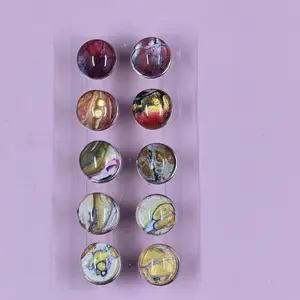 Push Pins hand painted set of 8, 10mm cabochons Decoration Cork Board