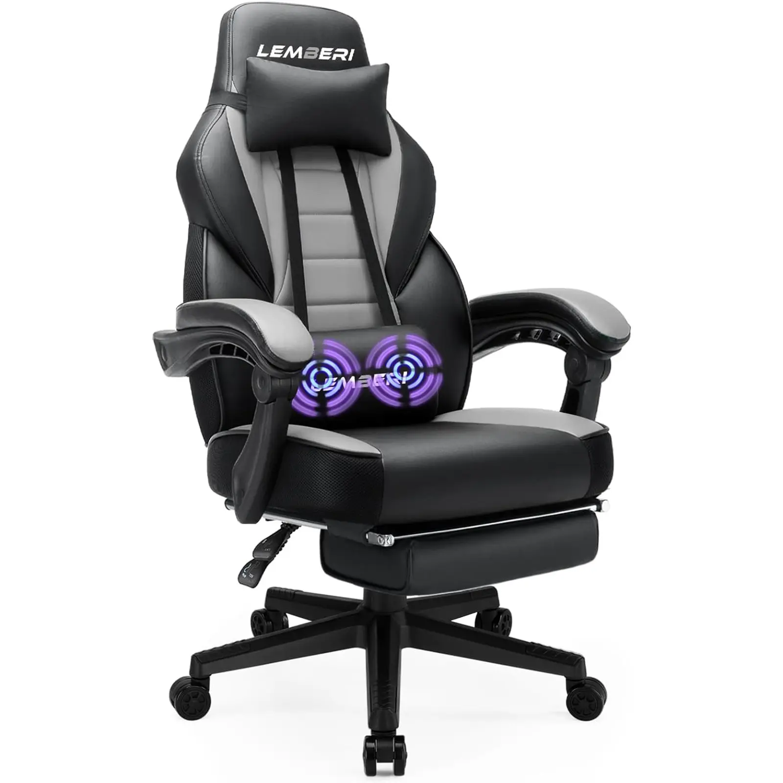 PUKAMI Gaming Chairs for Adults,Ergonomic Video Game Chairs with footrest,Big and Tall Gaming Chair 400lb Weight Capacity, Racing Style Computer Gamer Chair with Headrest and Lumbar Support,dorm essentials,home decor
