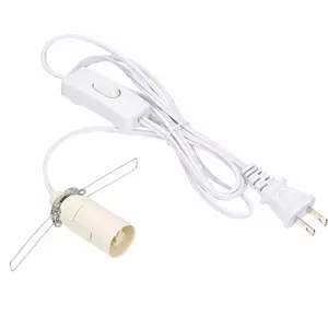 YI LIGHTING 12ft Pendant Light Socket Hanging Extension Cord with E12 Candelabra Socket ON/OFF Button