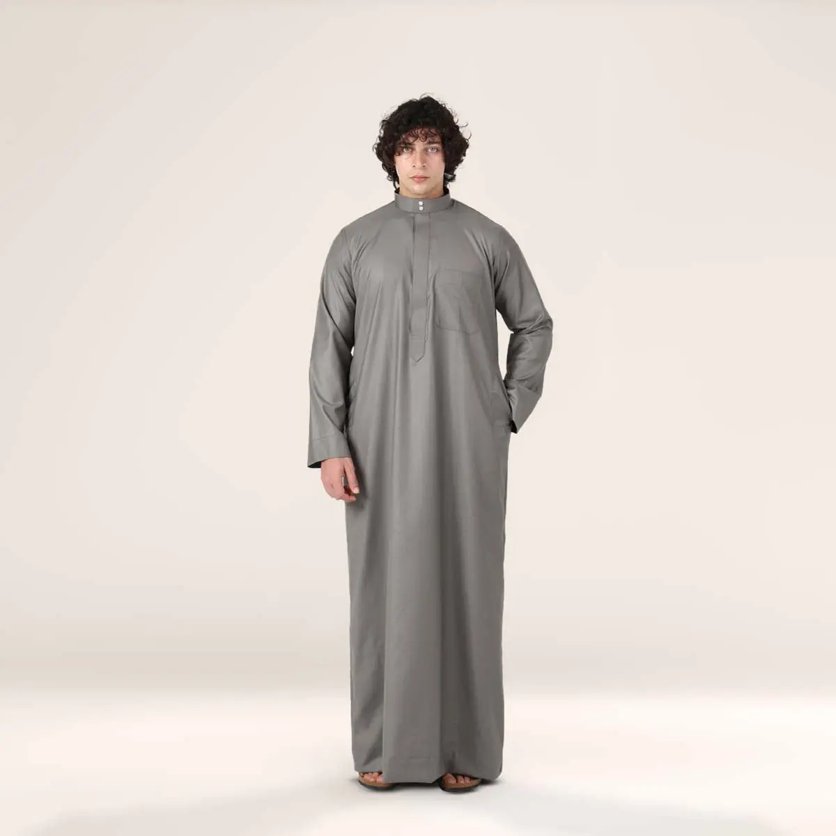 Collar Thobe Anthracite Grey