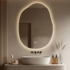 Yoding LED Bathroom Mirror with Lights 24x32", Dimmable Smart Backlit Mirror with Anti-Fog, Memory, Al-alloy Lampshade, Water Proof, Frameless Vanity Mirror for Bathroom (Horizontal/Vertical)