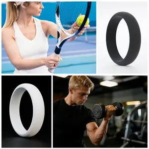 Silicone Rings – Classic Black Rubber Wedding Band , Hypoallergenic & Durable Silicone Ring for Gym, Outdoor Work & Everyday Wear