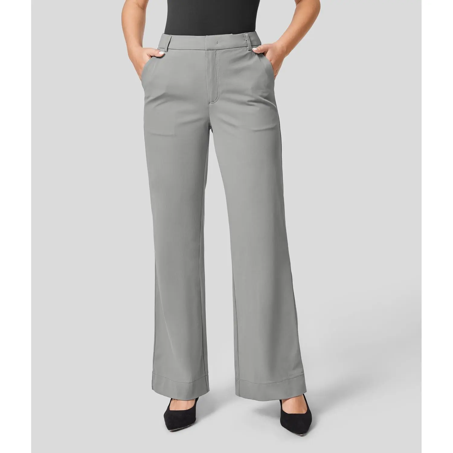 Halara Flex Mid Rise Pocket Straight Leg Work Pants