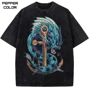 Gyarados Vintage Graphic T-Shirt, PKM Shirt, Anime Shirt, Anime Merch, Unisex Streetwear Tee, cotton crewneck Short Sleeve shirt, Fan Gift Tee