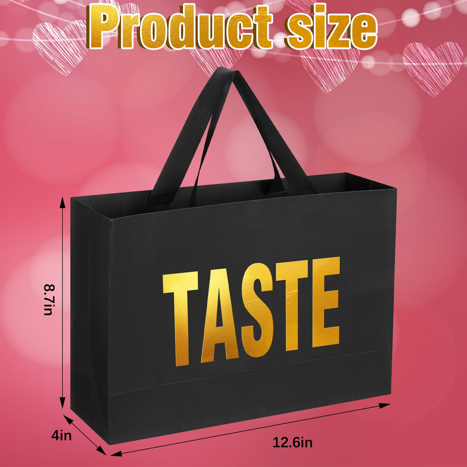 Valentines 5 senses Gift Bags for Her Sight Smell Touch Taste Sound Goodie Bags with Handles Tissue Paper,Birthday Party Gift Idea,Present Wrappings for Girlfriend Couple,Galentine's Day Mother's Day Birthday Wedding Party Gift,Valentine Gift Exchange