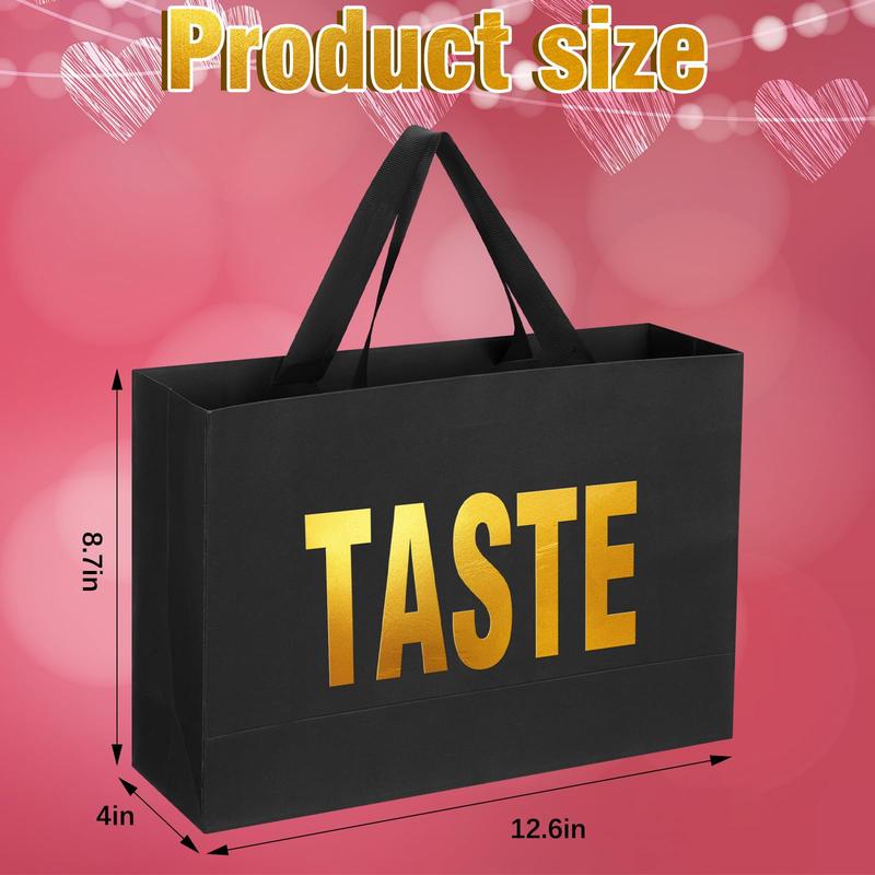 Valentines 5 senses Gift Bags for Her Sight Smell Touch Taste Sound Goodie Bags with Handles Tissue Paper,Birthday Party Gift Idea,Present Wrappings for Girlfriend Couple,Galentine's Day Mother's Day Birthday Wedding Party Gift,Valentine Gift Exchange