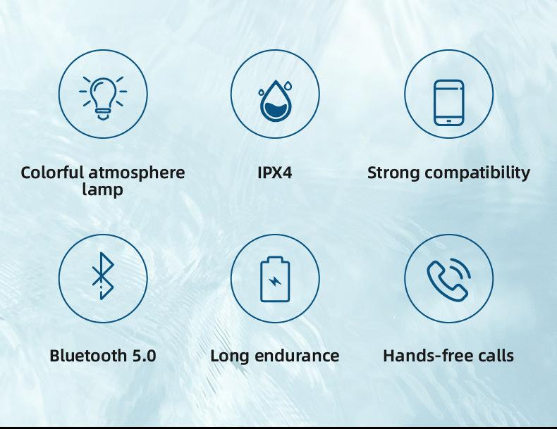 Waterproof Speaker Portable Suction Cup with LED Lights Rechargeable Bluetooth-compatible for Home Bathroom Outdoor Shower Black Wireless Speaker，hands-free