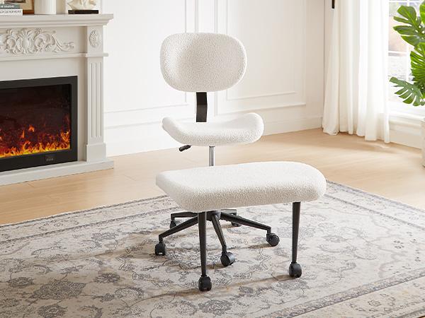 Pinmoco Curved-Shape Ergonomic Cross Legged Swivel Chair, Adjustable Height, Meditation Chair with Back Support, Home and Office Pinmoco Curved-Shape Ergonomic Cross Legged Swivel Chair, Adjustable Height, Meditation Chair with Back Support, Home and Office