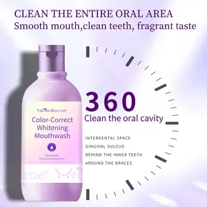 UK HERON MONROE Purple Whitening Fresh Mouthwash for Dates — Breath Freshener, Long-Lasting Freshness, Odor Removal, Gentle Formula, Antibacterial & Probiotic, 220 ml