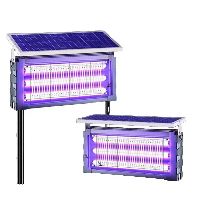 GJANSH Solar Bug Zapper Outdoor, 3 UV Tubes Mosquito Killer, 3000V Electric Fly Zapper, IPX6 Waterproof, Dual Charging Solar & USB, Large Cordless Bug Zapper for Patio, Backyard & Camping