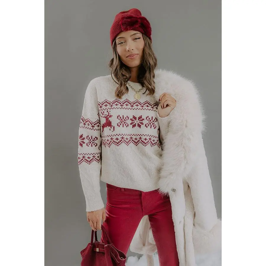 Reindeer Games Cable Knit Sweater