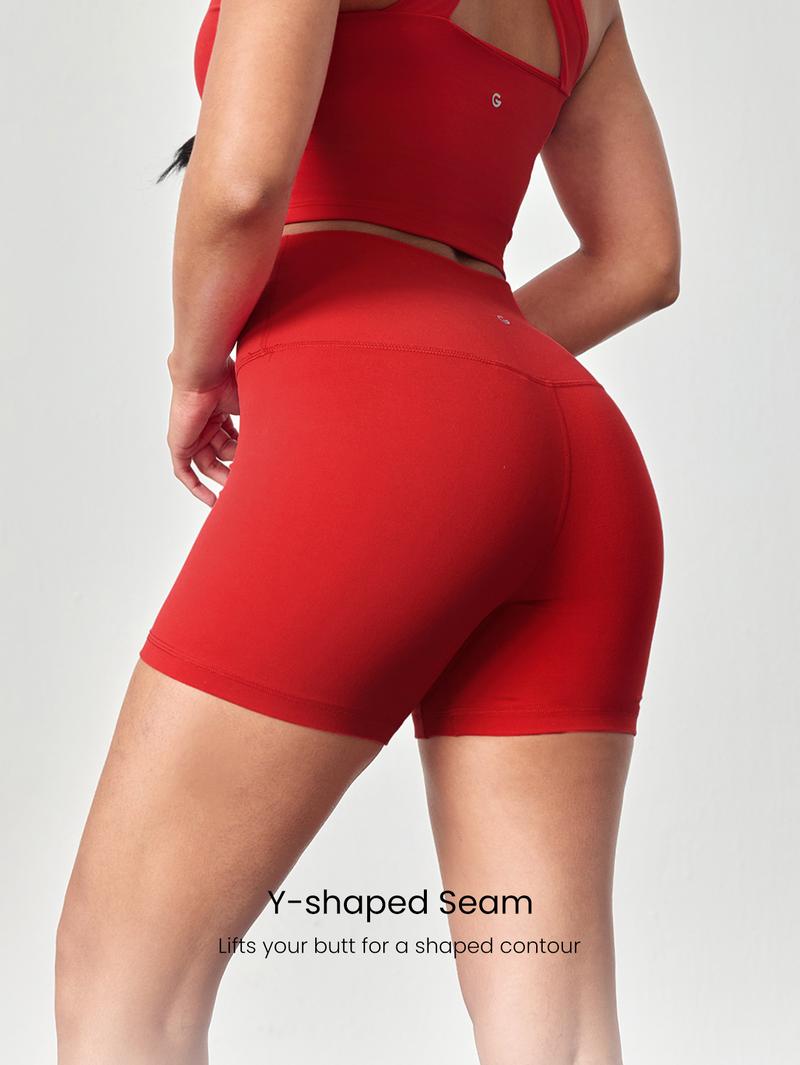 GLOWMODE 4.3" FeatherFit Crossover Cutie Biker Shorts Breathable Cycling Running Gym Workout TikTokShopBlackFriday