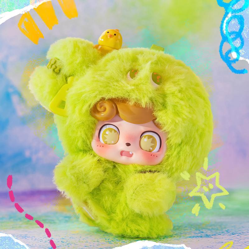 MINISO Qbao Mood Monsters Blind Box with LARGE Hidden Model! 6+1 surprise figures. Collect all the cute expressions like the star-eyed rabbit ear doll. Official collectible toy.