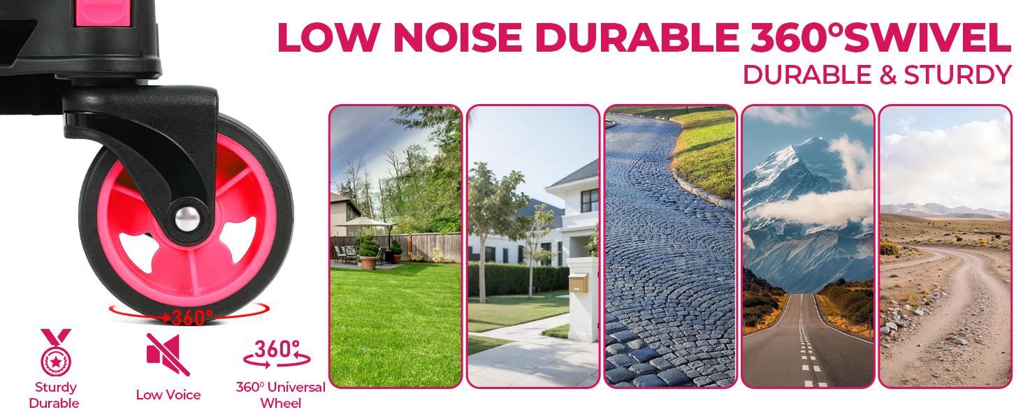 Foldable Shopping Cart with Wheels,With Storage Crates, Multi Use Two Tier Collapsible Cart with 360° Rolling Swivel Wheels Heavy Duty Folding Trolley for Shopping, Picnic and Office,Cosmetic Organizer,Grocery,Warehouse,Garden