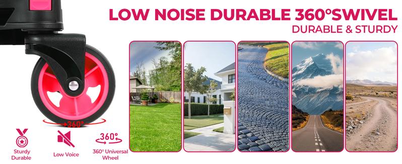 Foldable Shopping Cart with Wheels,With Storage Crates, Multi Use Two Tier Collapsible Cart with 360° Rolling Swivel Wheels Heavy Duty Folding Trolley for Shopping, Picnic and Office,Cosmetic Organizer,Grocery,Warehouse,Garden