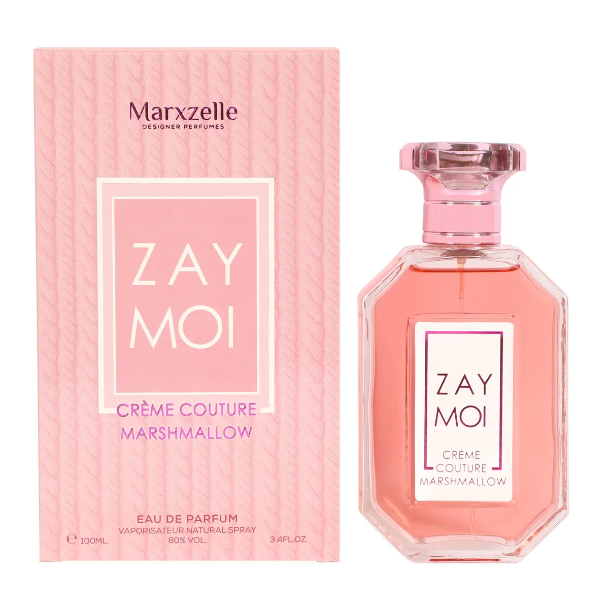 Marxzelle Designer Perfumes of Zay Moi Crème Couture Marshmallow Perfume for Women Eau de Parfum 100ml Fragrance